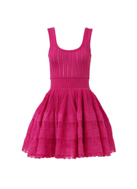 Robe patineuse fluide - Fuchsia