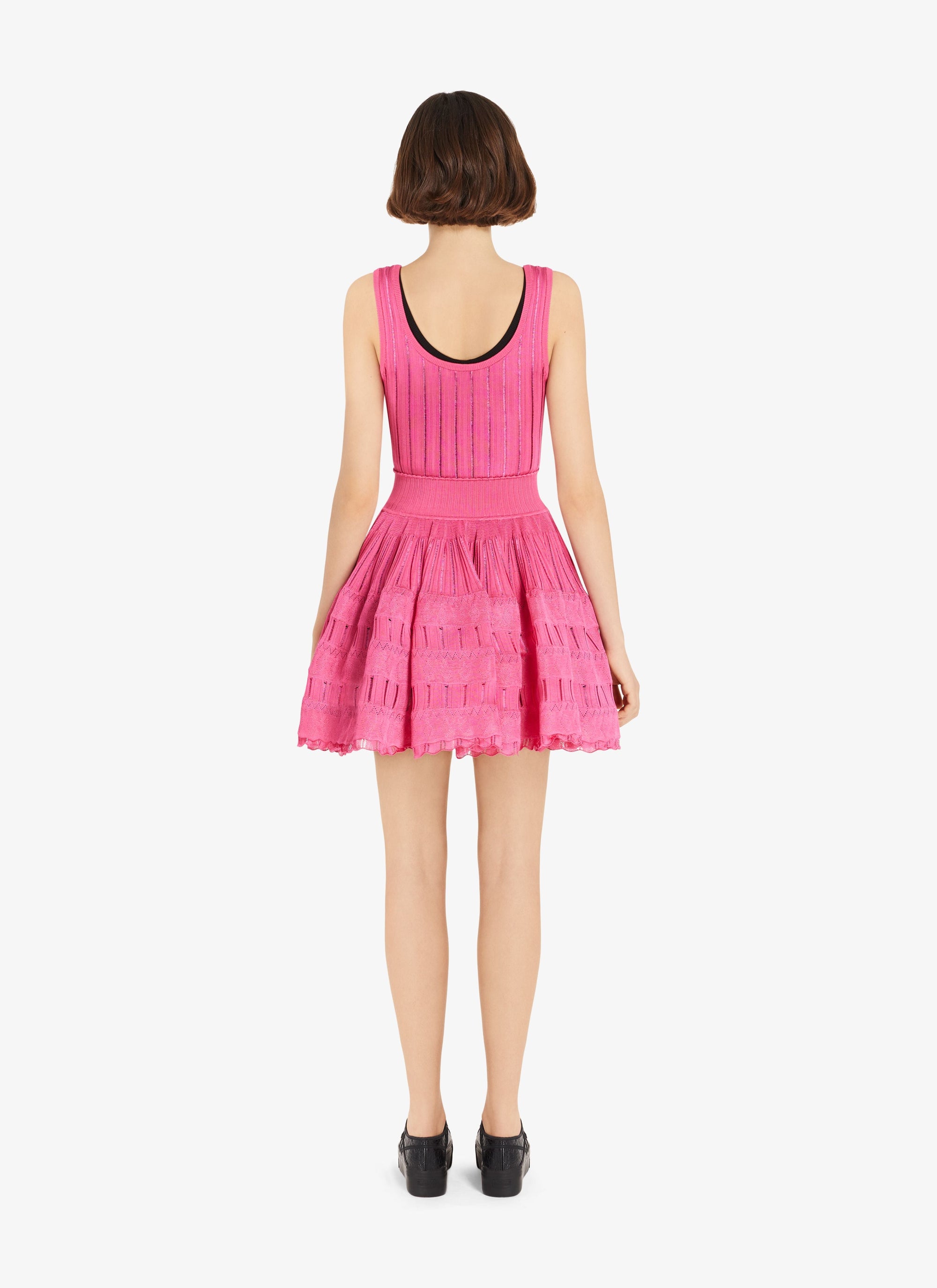 Robe patineuse fluide - Fuchsia