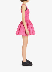 Robe patineuse fluide - Fuchsia