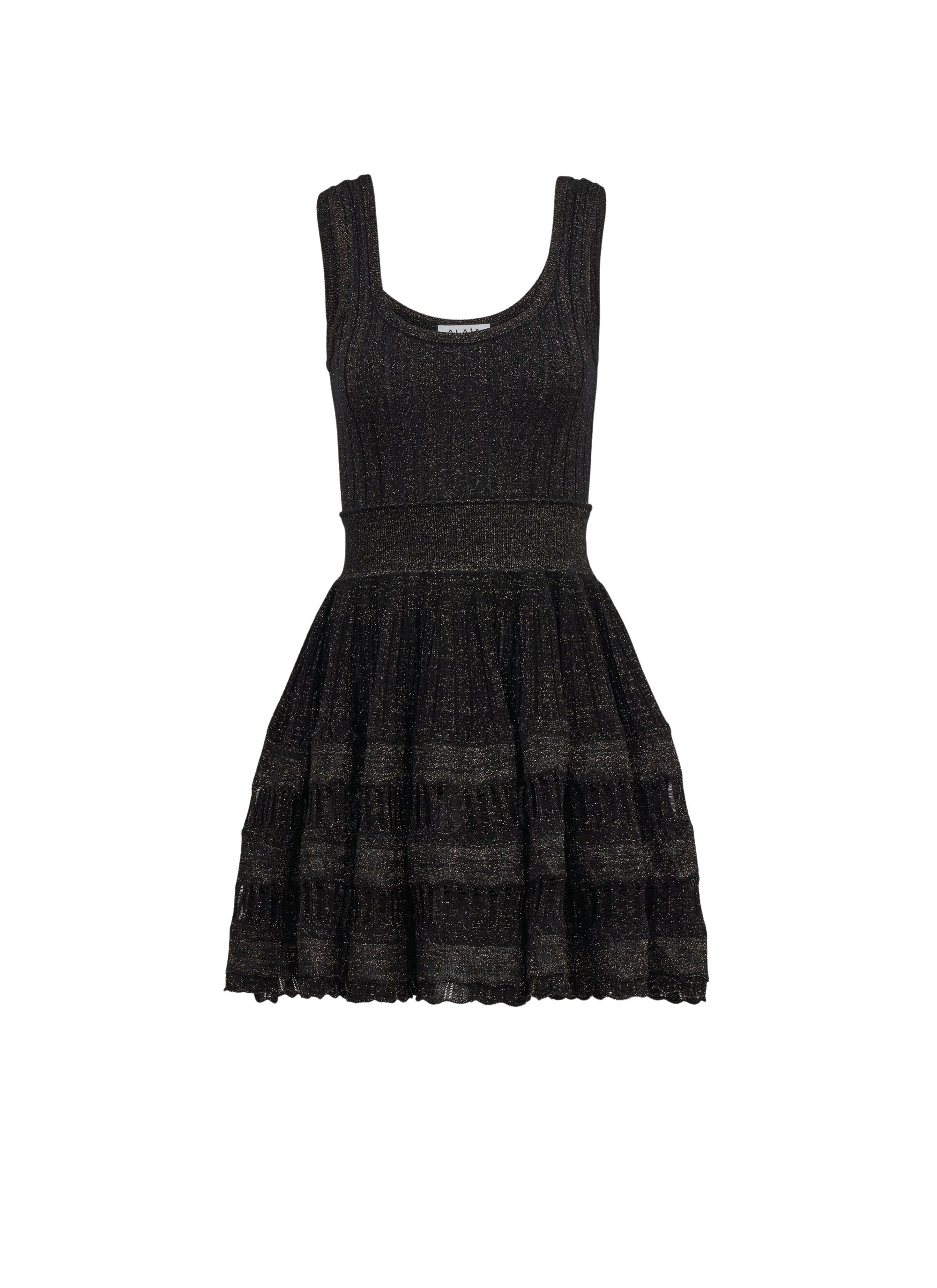 Wool tank dress - Black & Gold