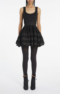 Wool tank dress - Black & Gold