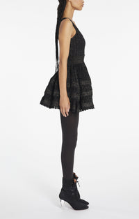 Wool tank dress - Black & Gold
