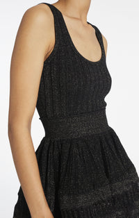Wool tank dress - Black & Gold