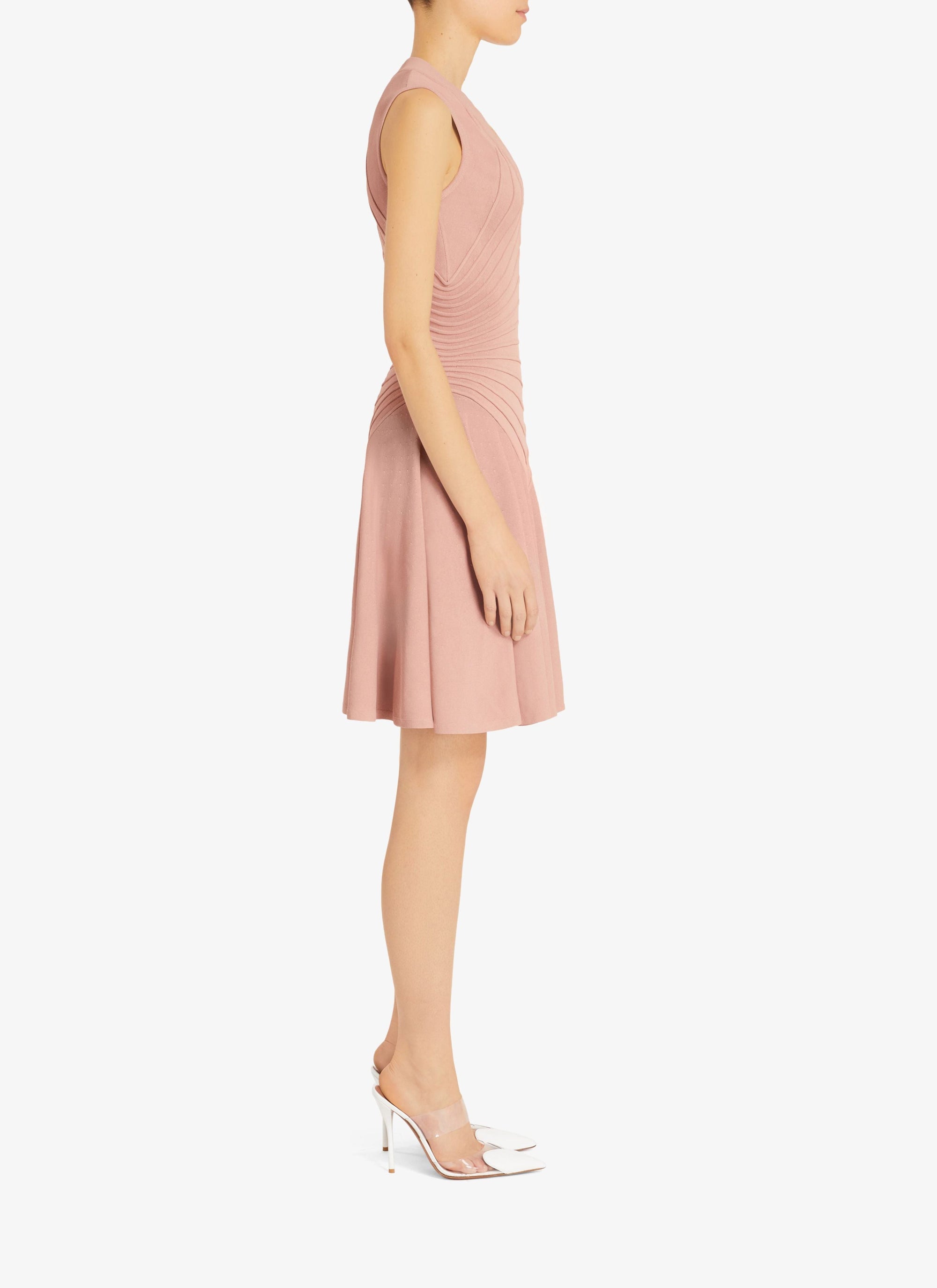 Robe courte sculptante - Nude Rose