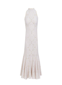 Lingerie Maxi Dress - Ivory & White