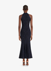 Lingerie Maxi Dress - Navy & Black