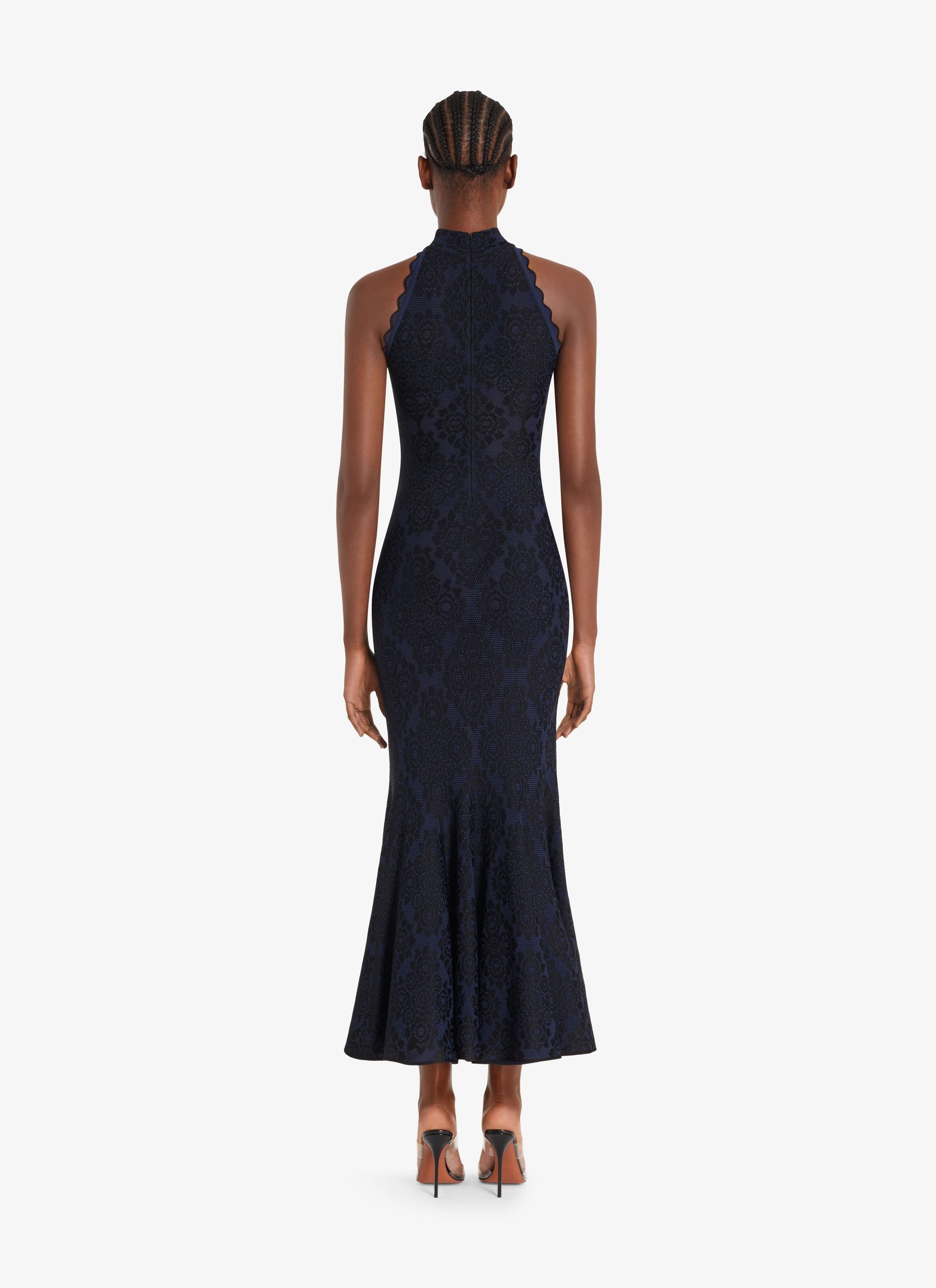 Lingerie Maxi Dress - Navy & Black