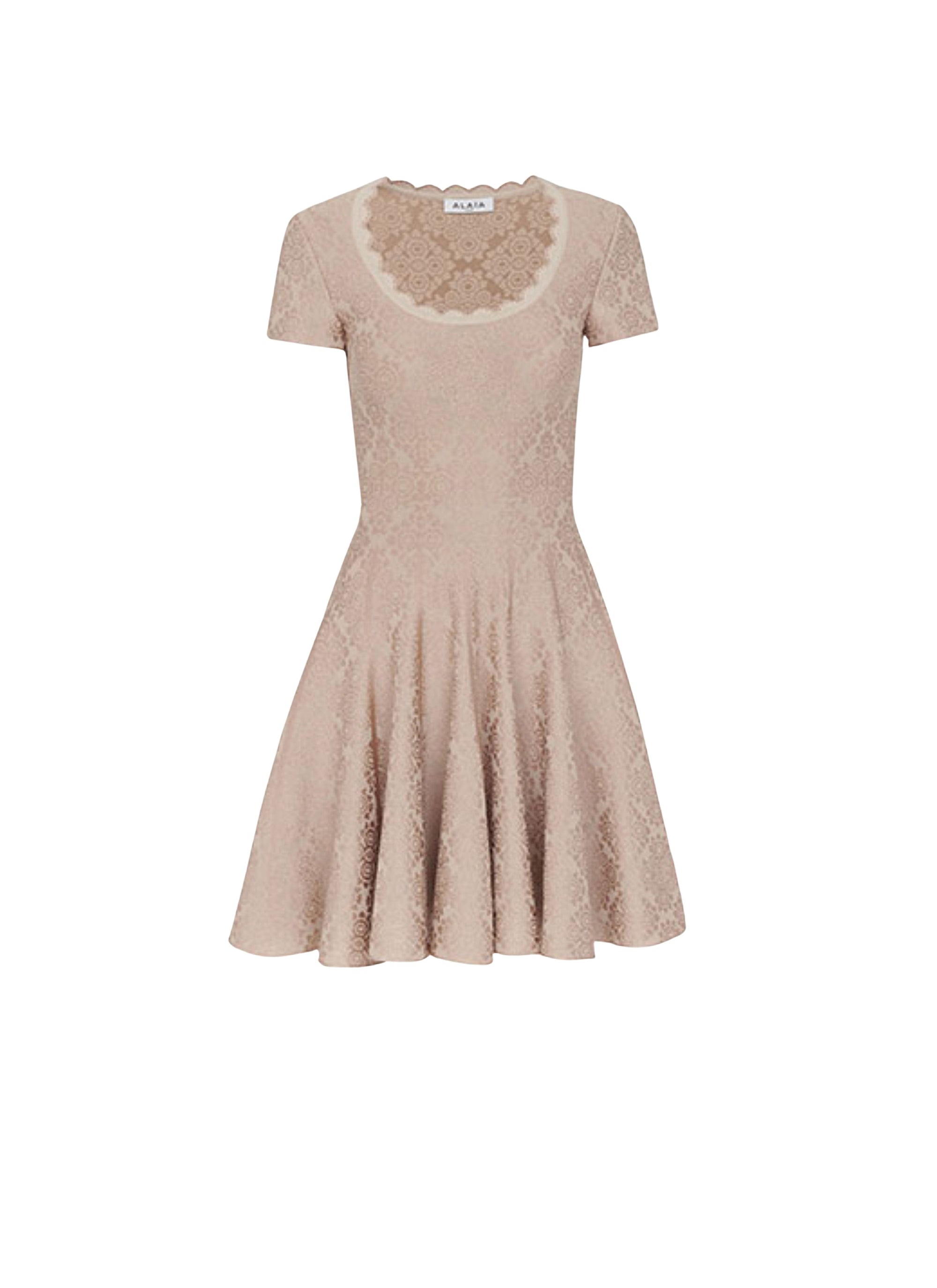 Lingerie Skater Dress - Nude & Old Pink