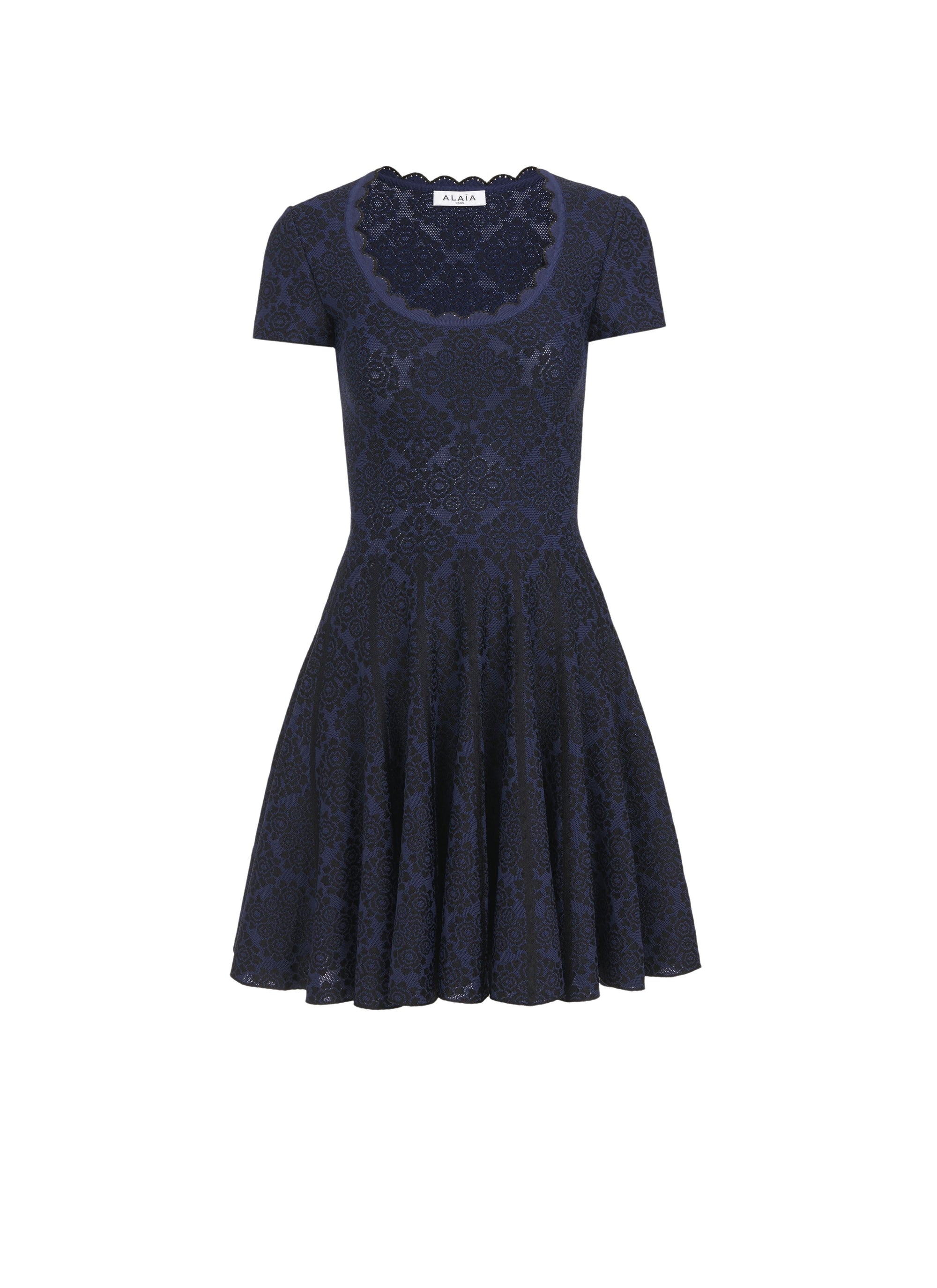 Lingerie Skater Dress - Navy & Black