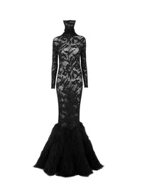 Stretch lace dress - Black Alaïa