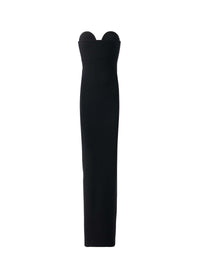 Ribbed long dress in wool and cashmere - Black Alaïa