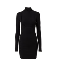 Fitted dress in wool - Black Alaïa