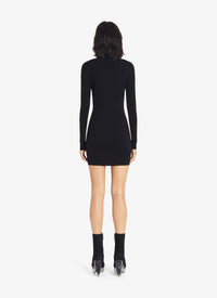 Fitted dress in wool - Black Alaïa