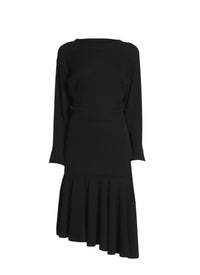 Asymmetric and pleated dress - Black Alaïa