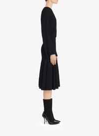 Asymmetric and pleated dress - Black Alaïa