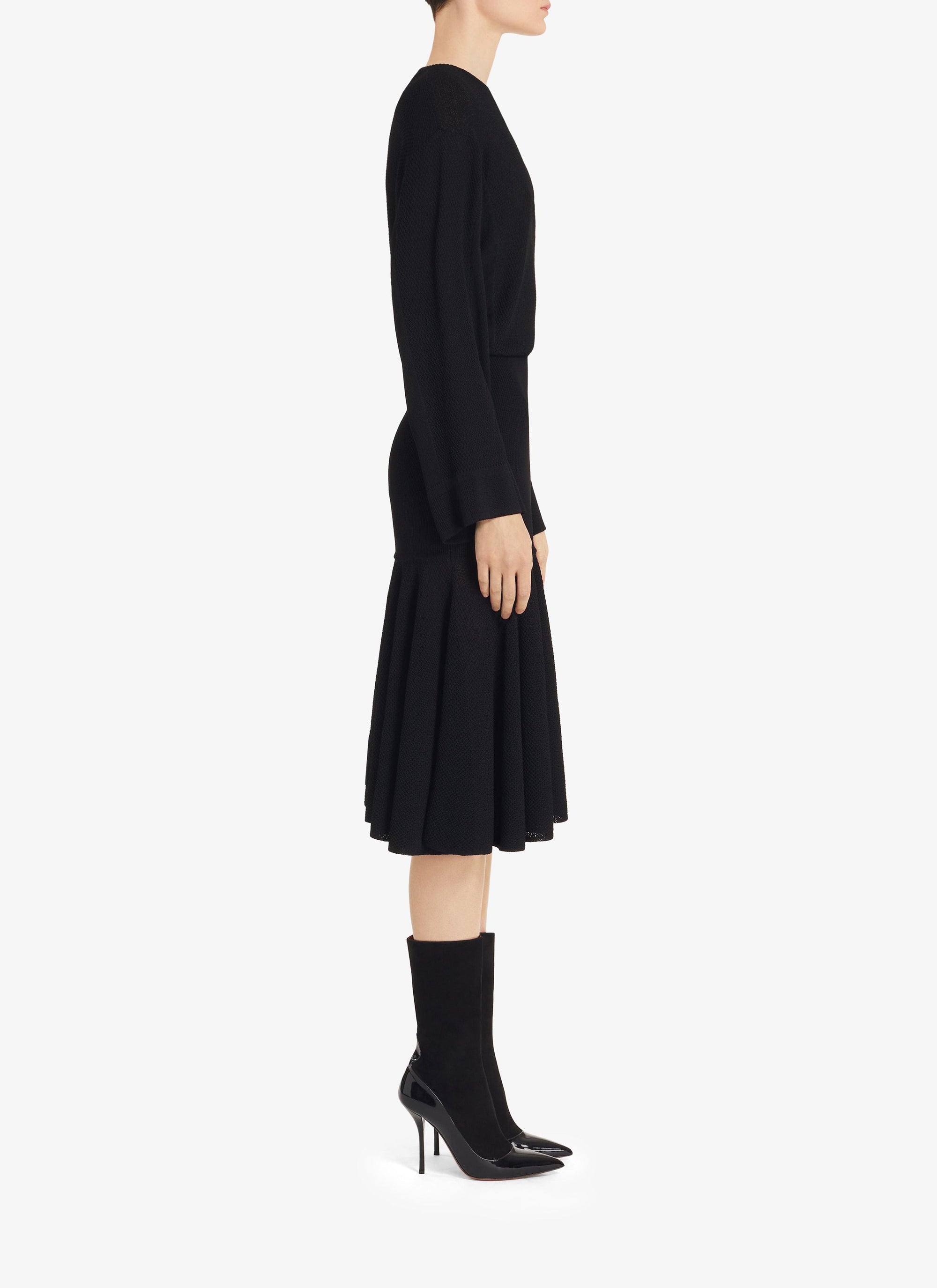 Asymmetric and pleated dress - Black Alaïa