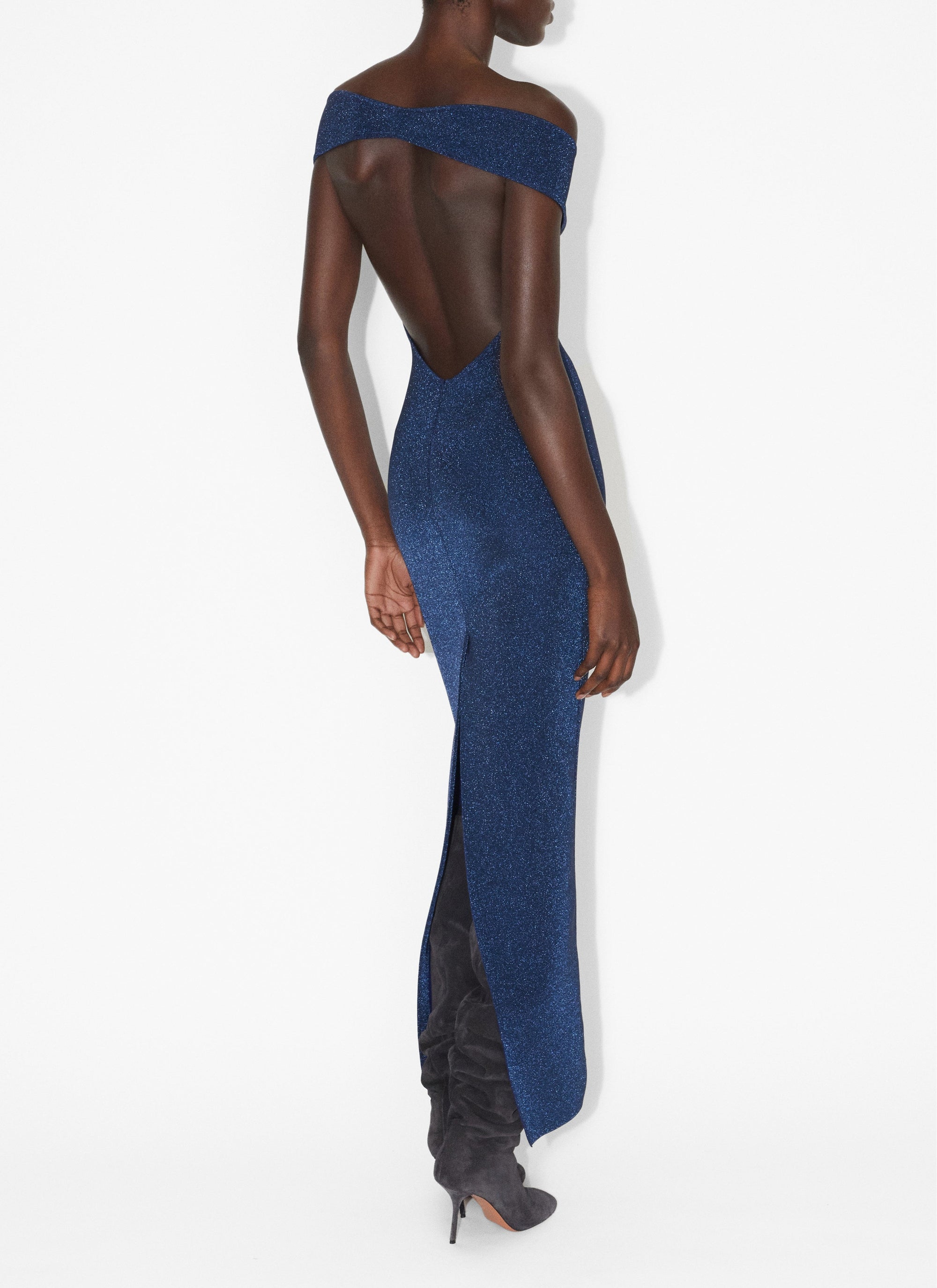 Double-faced wool dress - Blue