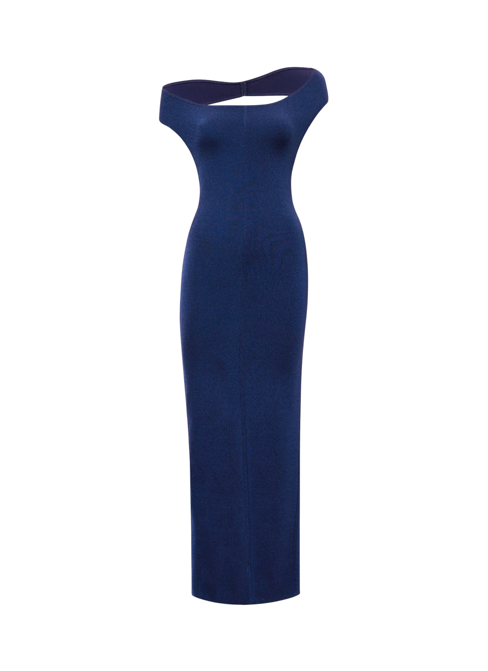 Double-faced wool dress - Blue