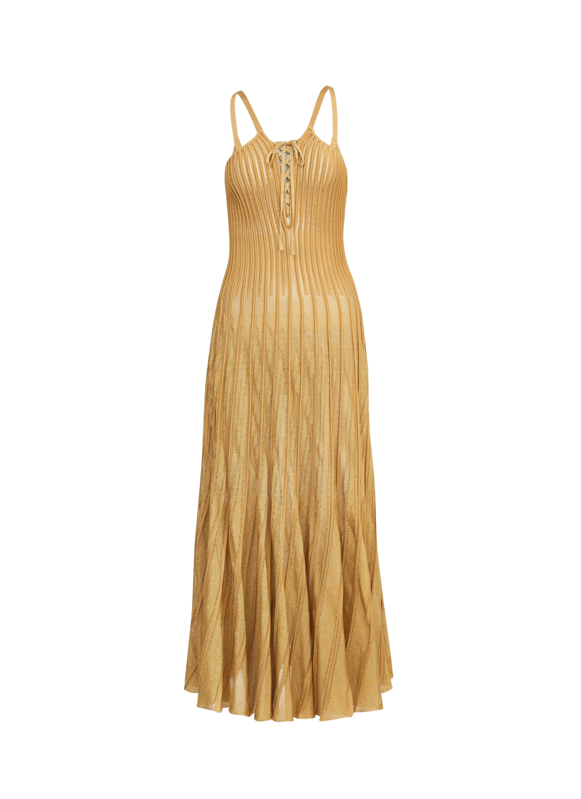 Robe en dentelle - Or