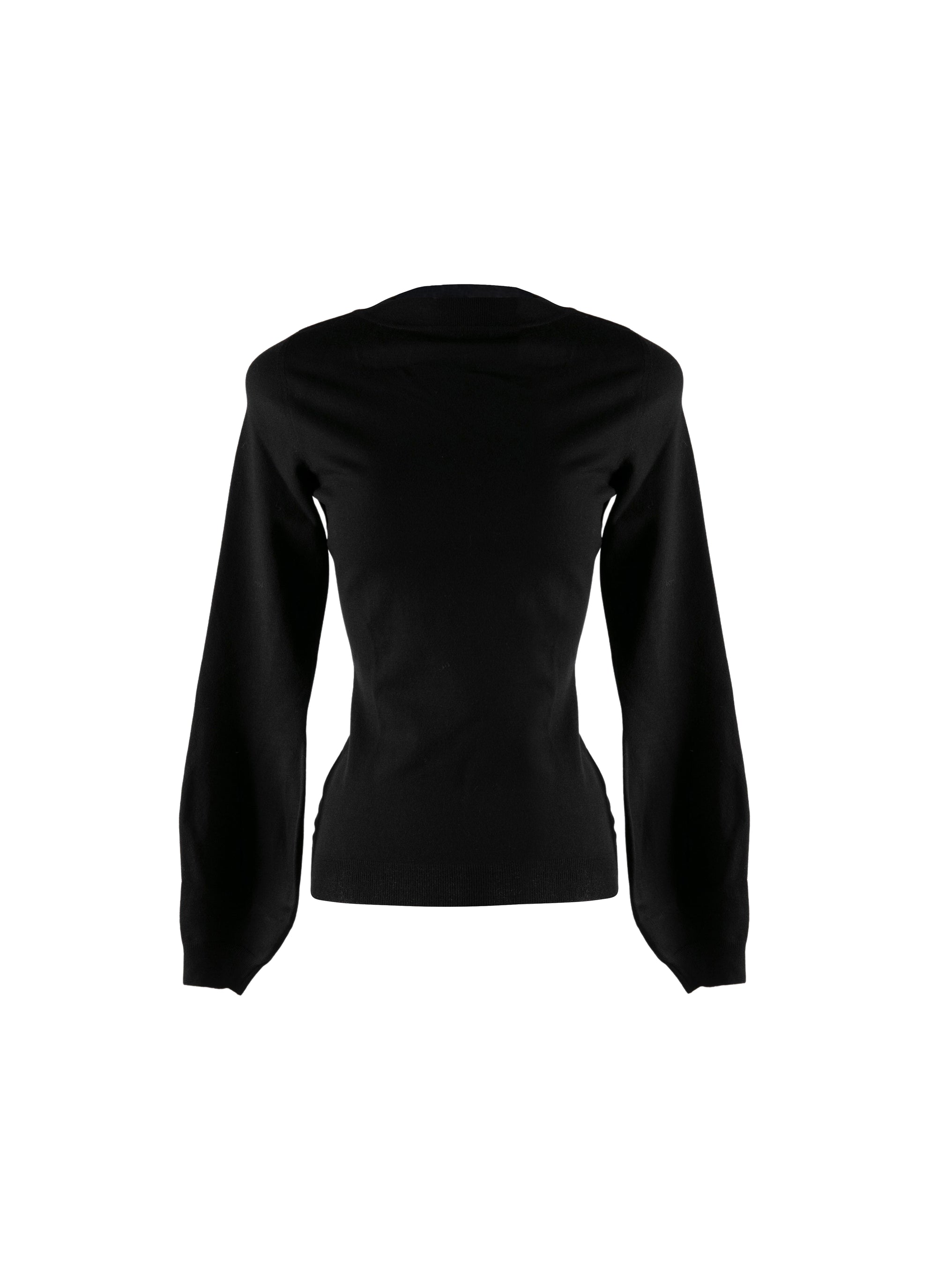 Pull à manches longues Romance en laine - Noir
