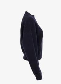 Wide jumper in felted cashmere - Night