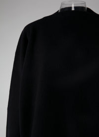 Pull court en cachemire feutré - Nuit