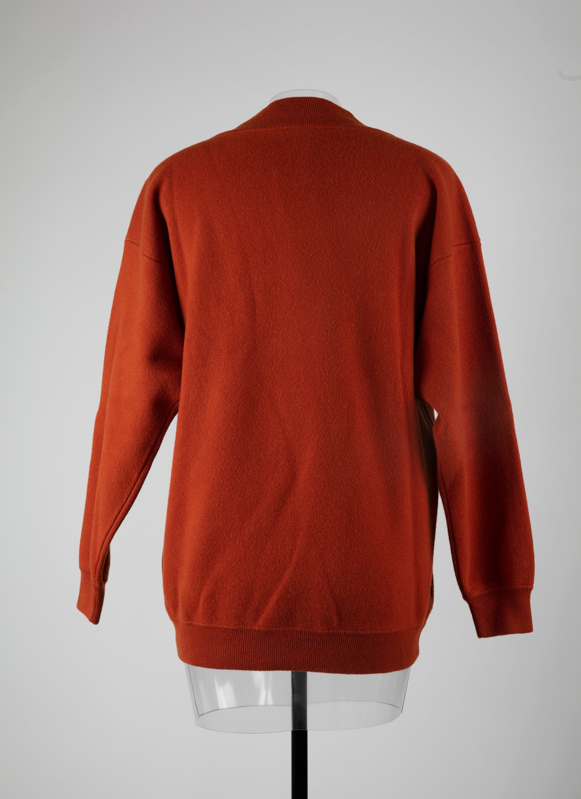 Pull court en cachemire feutré - Rouge Orangé