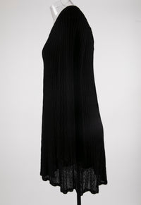 Long sleeve dress with volubilis print - Black