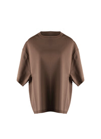 Pull oversize à manches courtes en maille - Savane