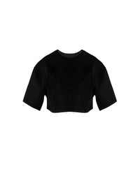 Pull court en maille - Noir