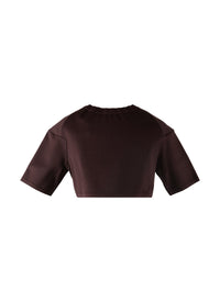 Knitted short jumper - Chocolate
