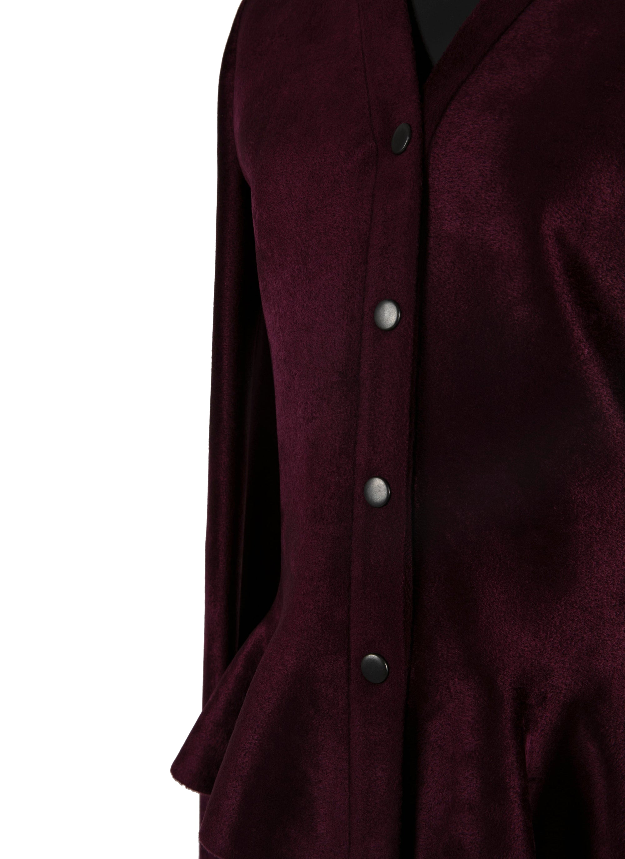 Veste velours en laine - Grenat
