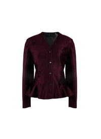 Veste velours en laine - Grenat