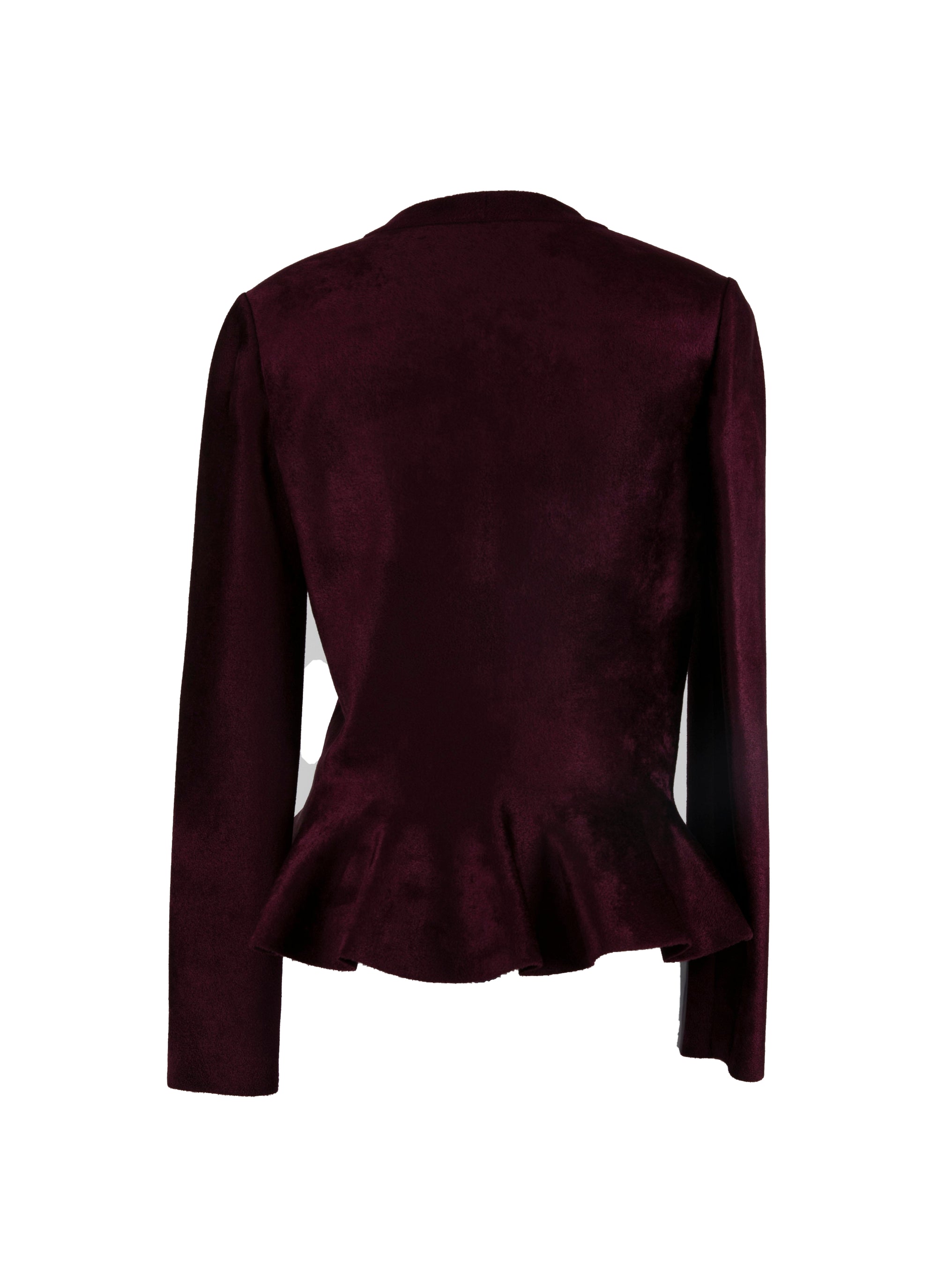 Veste velours en laine - Grenat