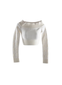 Pull court - Ivoire & Blanc