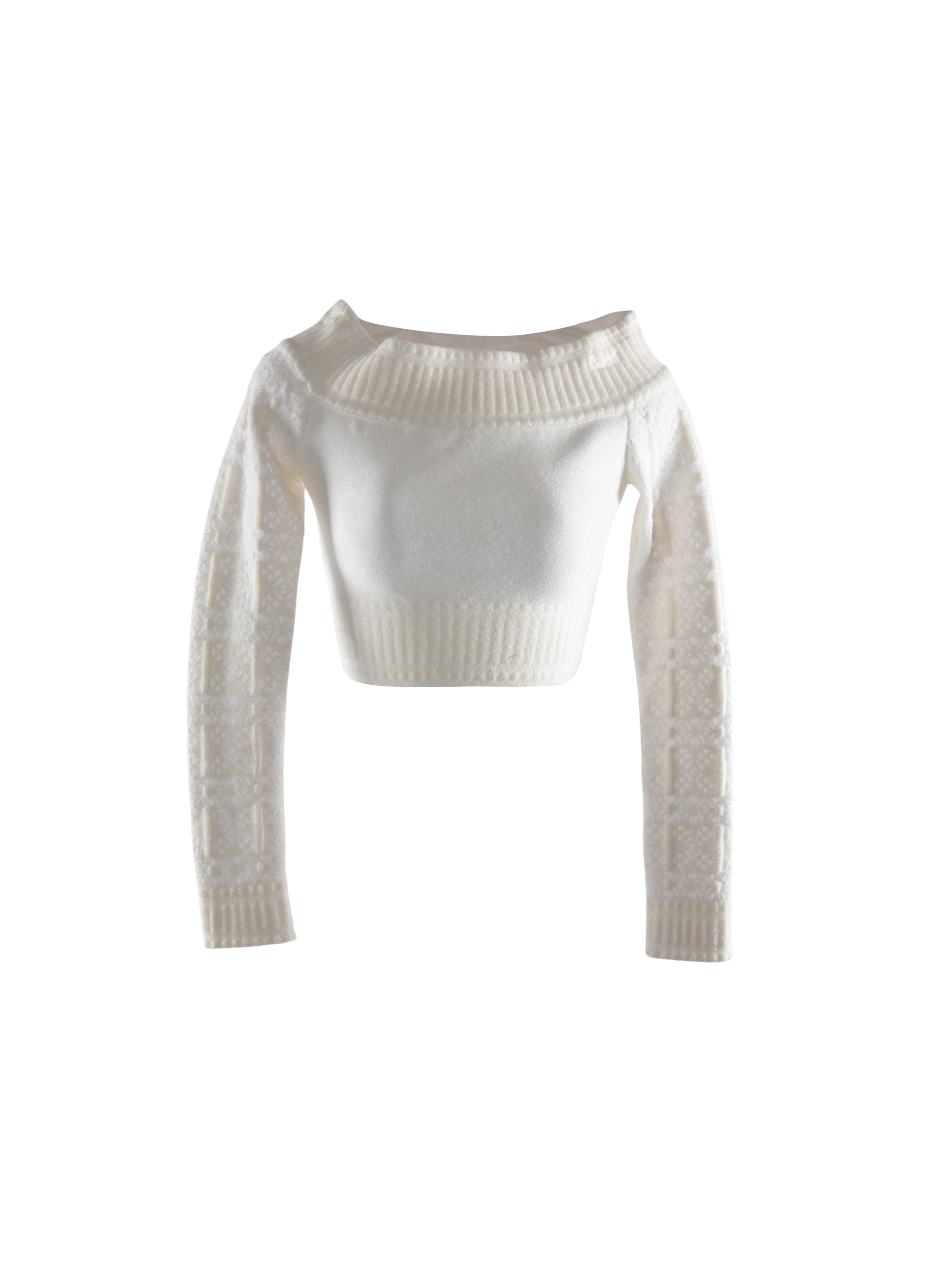 Pull court - Ivoire & Blanc