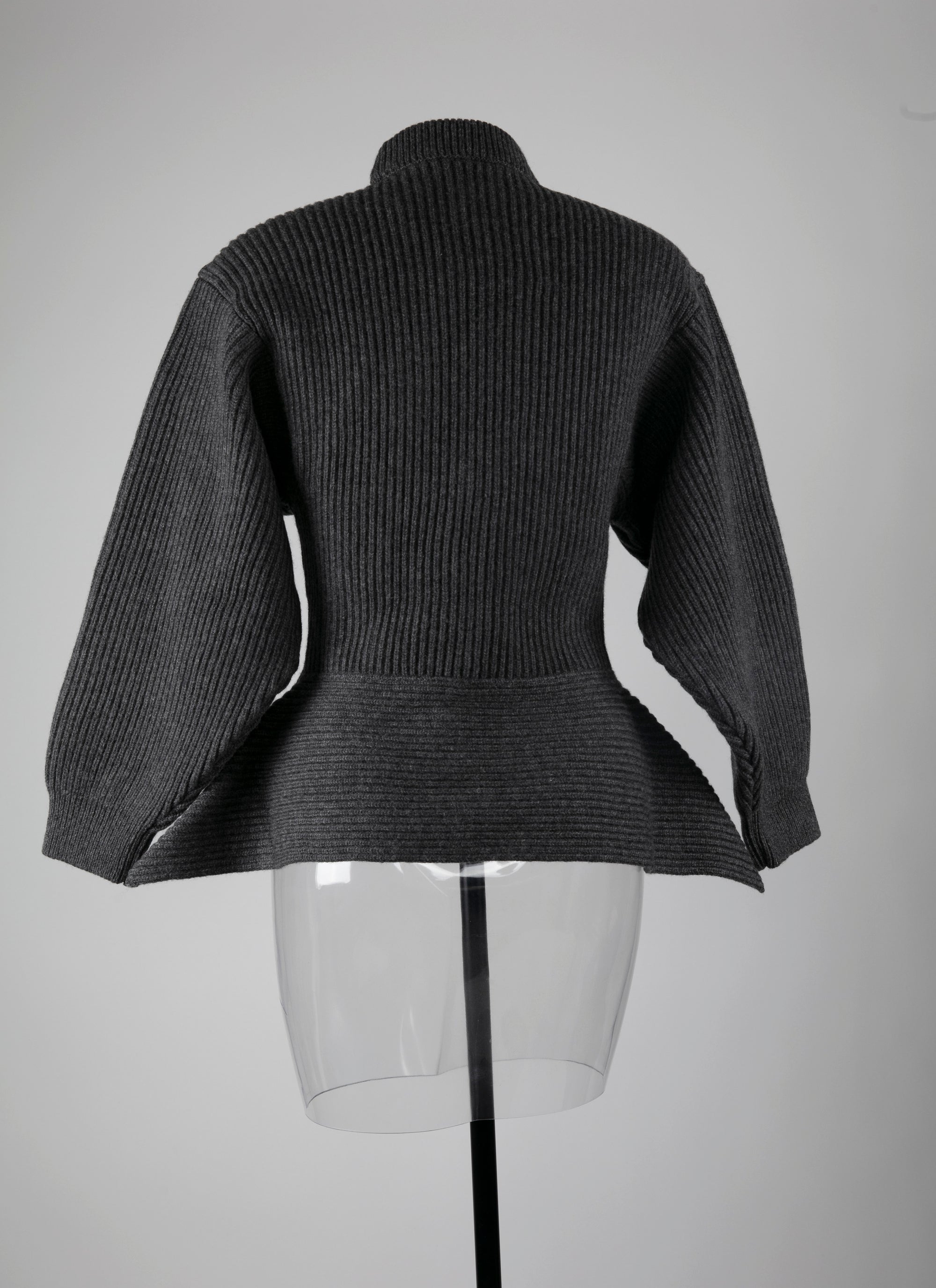 Pull à manches longues en laine - Gris Foncé
