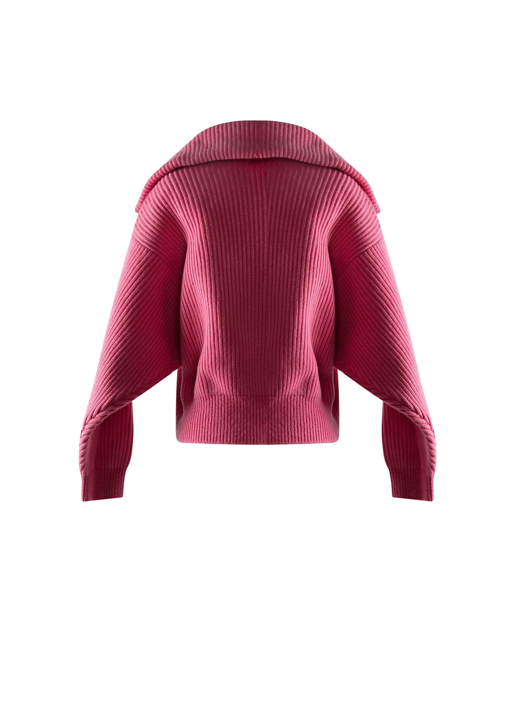 Wool and cashmere zip-neck jumper - Candy