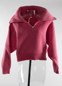 Pull col zippé en laine - Candy