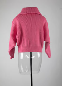 Pull col zippé en laine - Candy