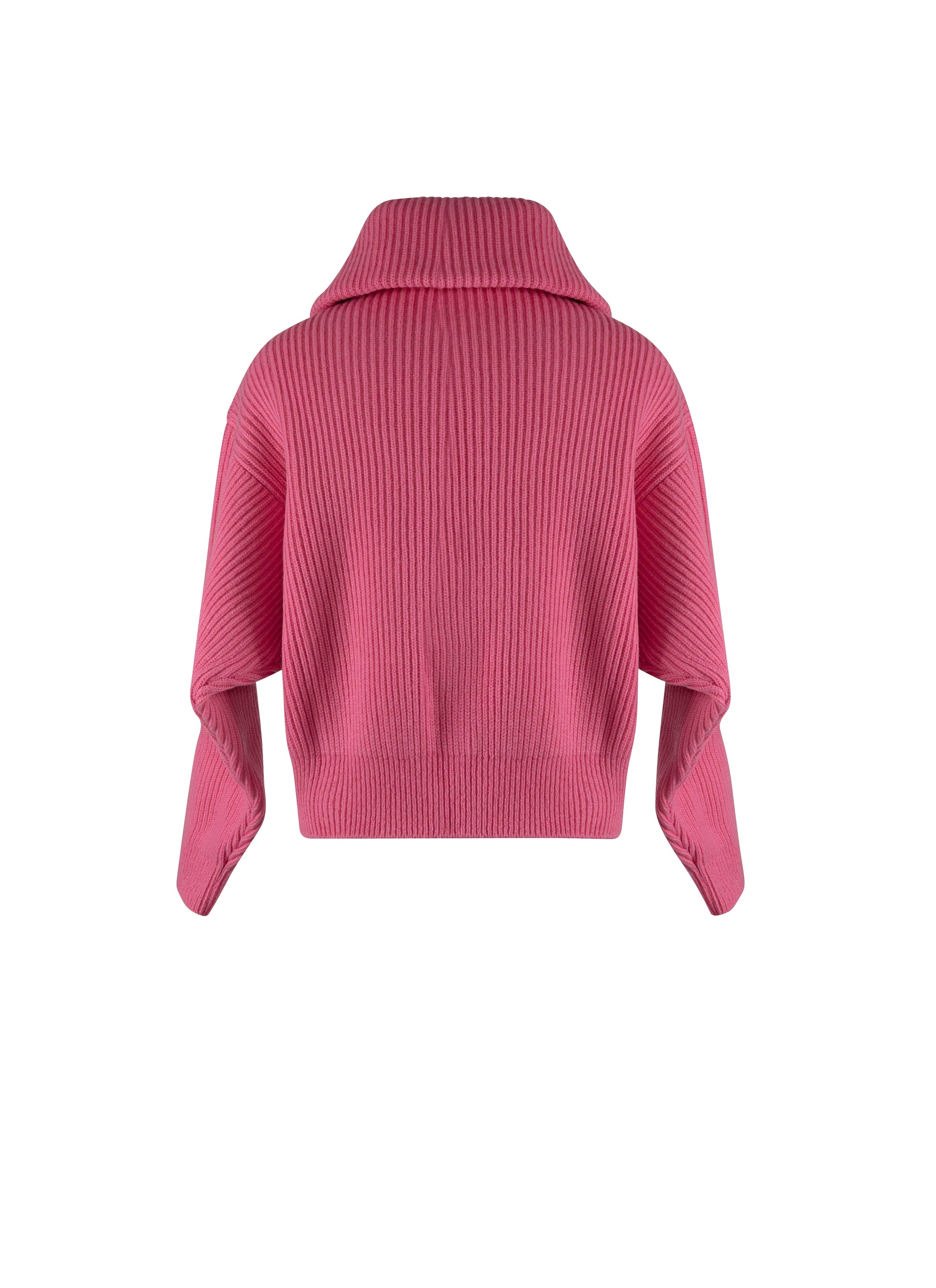 Wool and cashmere zip-neck jumper - Candy
