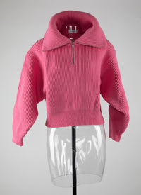 Pull col zippé en laine - Candy