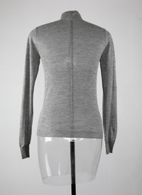 Pull à manches longues à col roulé en cachemire - Gris Chine