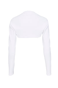 Bolero à manches longues sans couture - Blanc Optique