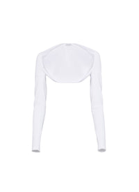Bolero à manches longues sans couture - Blanc Optique