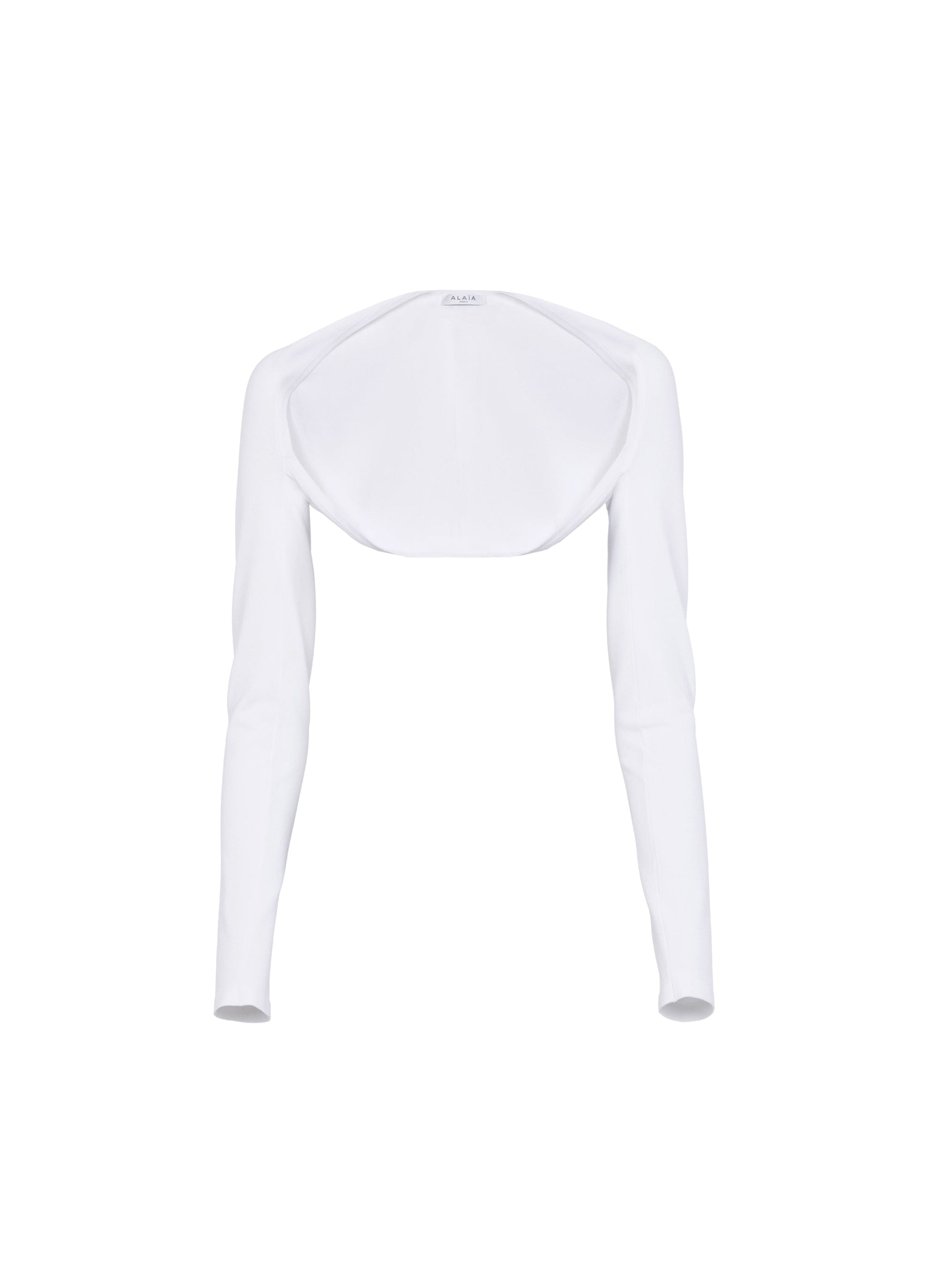 Bolero à manches longues sans couture - Blanc Optique