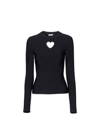 Pull à col V et manches longues - Noir Alaïa