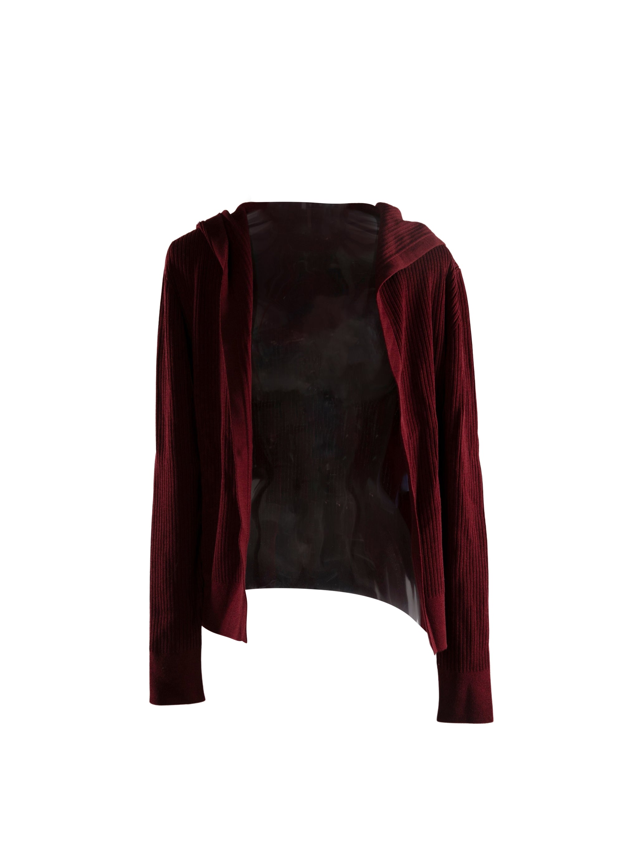 Cardigan à capuche - Bordeaux
