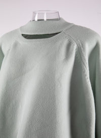 Pull oversize en cachemire - Vert Amande