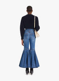 English ribbed jumper in wool and cashmere - Navy